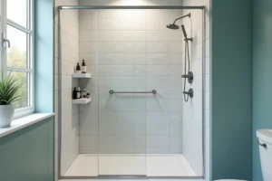 Optimisez votre salle de bain avec une douche ordonnée sans perçage