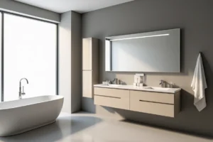 Les meubles de salle de bain suspendus : un mariage parfait entre design et fonctionnalité